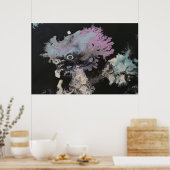凍ってい絵を描結晶抽象芸術 ポスター (キッチン)