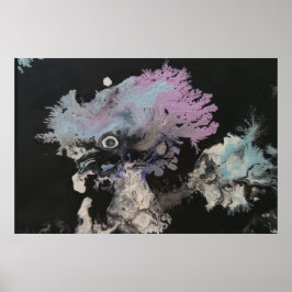 凍ってい絵を描結晶抽象芸術 ポスター