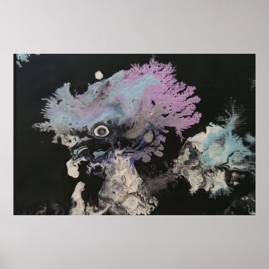 凍ってい絵を描結晶抽象芸術 ポスター (正面)