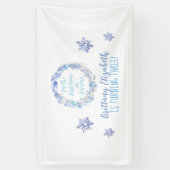 凍ってい誕生日の背景の年齢バナ凍っていー 横断幕 (縦)