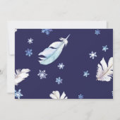 凍ってい誕生日フォト招待状任意の年齢の凍ってい招待状 招待状 (裏面)