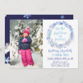 凍ってい誕生日フォト招待状任意の年齢の凍ってい招待状 招待状 (正面/裏面)