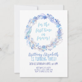 凍ってい誕生日招待状Any年齢凍っていテーマ招待状 招待状