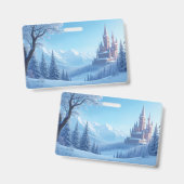 凍ってい-スタイルプラスチックバッジ バッジ (正面＆裏面)