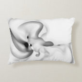 凍ってい:抽象芸術グレー、白、および黒 アクセントクッション (正面)