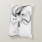 凍ってい:抽象芸術グレー、白、および黒 アクセントクッション (裏面(縦))