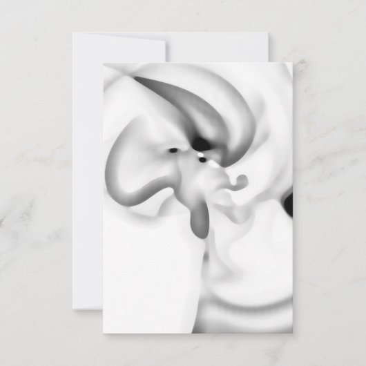 凍ってい:抽象芸術グレー、白、および黒 カード (正面)