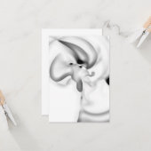 凍ってい:抽象芸術グレー、白、および黒 カード (正面/裏面インサイチュ)