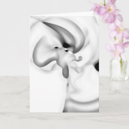 凍ってい:抽象芸術グレー、白、および黒 カード