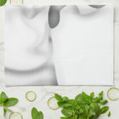 凍ってい:抽象芸術グレー、白、および黒 キッチンタオル (折り畳み)