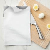 凍ってい:抽象芸術グレー、白、および黒 キッチンタオル (四つ折り)