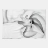 凍ってい:抽象芸術グレー、白、および黒 キッチンタオル (横)