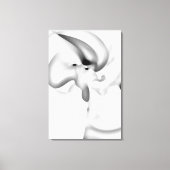 凍ってい:抽象芸術グレー、白、および黒 キャンバスプリント (正面)