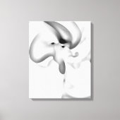 凍ってい:抽象芸術グレー、白、および黒 キャンバスプリント (正面)