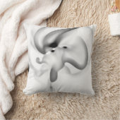 凍ってい:抽象芸術グレー、白、および黒 クッション (ブランケット)