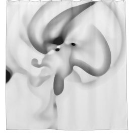 凍ってい:抽象芸術グレー、白、および黒 シャワーカーテン