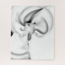 凍ってい:抽象芸術グレー、白、および黒 ジグソーパズル