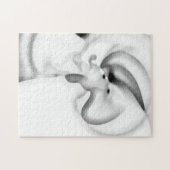 凍ってい:抽象芸術グレー、白、および黒 ジグソーパズル (横)