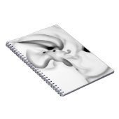 凍ってい:抽象芸術グレー、白、および黒 ノートブック (右側)