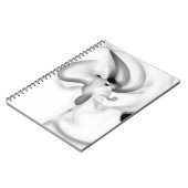 凍ってい:抽象芸術グレー、白、および黒 ノートブック (左側)