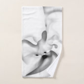 凍ってい:抽象芸術グレー、白、および黒 バスタオルセット (ハンドタオル)