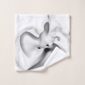 凍ってい:抽象芸術グレー、白、および黒 バスタオルセット (ウォッシュタオル)