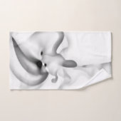 凍ってい:抽象芸術グレー、白、および黒 バスタオルセット (ハンドタオル)