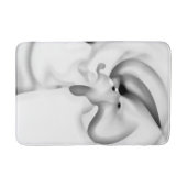 凍ってい:抽象芸術グレー、白、および黒 バスマット (正面)