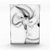 凍ってい:抽象芸術グレー、白、および黒 フォトブロック (正面)