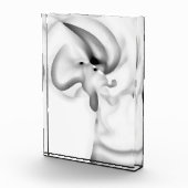 凍ってい:抽象芸術グレー、白、および黒 フォトブロック (右)