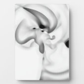 凍ってい:抽象芸術グレー、白、および黒 フォトプラーク (正面)