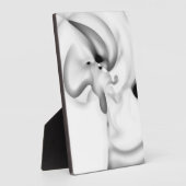 凍ってい:抽象芸術グレー、白、および黒 フォトプラーク (側面)