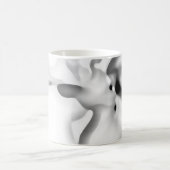 凍ってい:抽象芸術グレー、白、および黒 モーフィングマグカップ (中央)