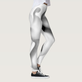 凍ってい:抽象芸術グレー、白、および黒 レギンス