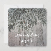 凍てついた枝と雪に覆われた森 シーズンカード (正面)