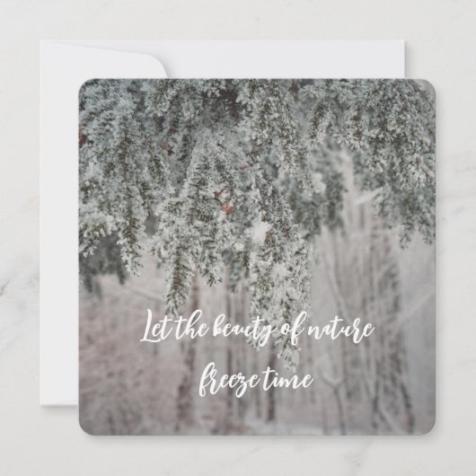 凍てついた枝と雪に覆われた森 シーズンカード