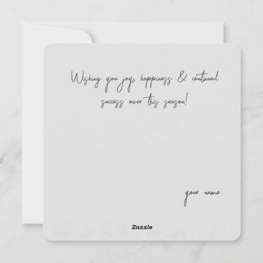 凍てついた枝と雪に覆われた森 シーズンカード (裏面)