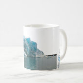 「凍てつく深海」マグカップ | 氷山とクラゲの海 コーヒーマグカップ (正面右)