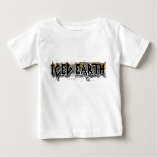 凍らされたアース・カラーBASICのロゴの乳児のティー ベビーTシャツ
