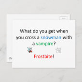 凍傷ジョーク ポストカード (正面/裏面)