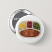 凍結するテレビディナーボタン 缶バッジ (正面&裏面)