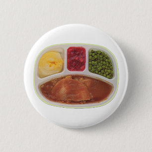 凍結するテレビディナーボタン 缶バッジ