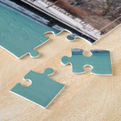 凍結するミシガン湖を渡るシカゴのスカイライン ジグソーパズル (側面)