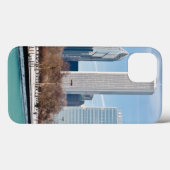 凍結するミシガン湖を渡るシカゴのスカイライン Case-Mate iPhoneケース (裏面 (横))
