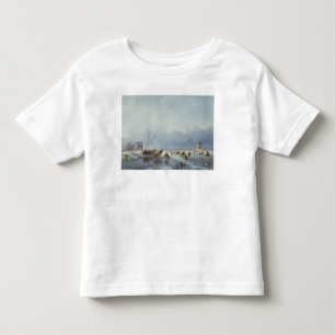 凍結する冬場面 トドラーTシャツ