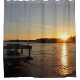 凍結する反射 シャワーカーテン