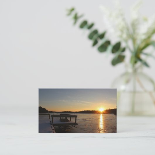 凍結する反射 名刺 (スタンド正面)