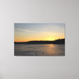 凍結する日没 キャンバスプリント