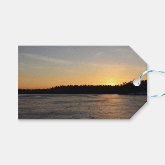 凍結する日没 ギフトタグ (正面(横))