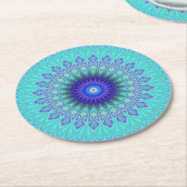 凍結する曼荼羅 ラウンドペーパーコースター